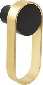 Patère Orbit Noir mat / doré brossé