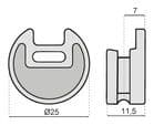 Réf. 234164 - Boîtier excentrique diamètre 25 mm