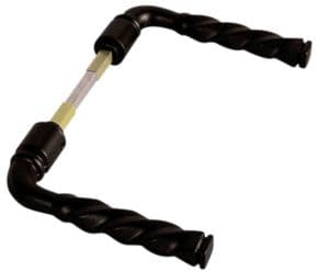 Béquille double aluminium torsadée