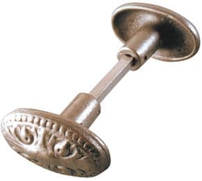 Bouton double fonte orné