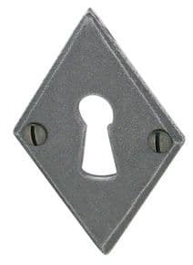 Rosace losange lisse fer Fer shérardisé gris patiné