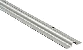 Rail inox pour galet avec gorge ronde