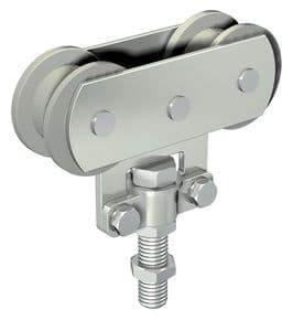 Monture à galet force 75 kg Fixation sur chant