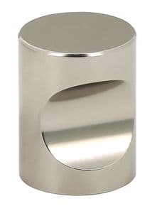 Bouton à encoche aluminium Nickelé Satiné