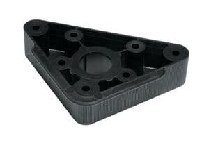 Embase triangulaire ABS pour pied seul