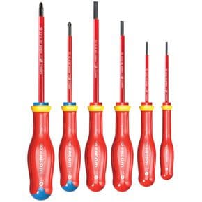 Jeu de 6 tournevis isolés Fente / Pozidriv