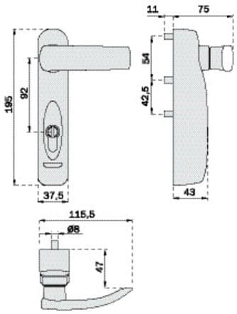 Réf. 018200 - Électro-poignée Trim-Tronic ISEO