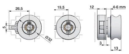 Réf. 228123 - Serrure pour portes verre type 321.01 Z23
