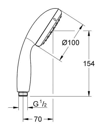 Réf. 452858 - Douchette New Tempesta 100